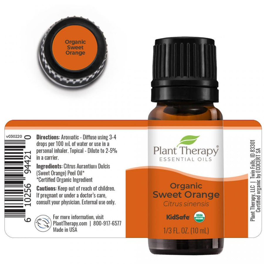 Plant Therapy Orange Sweet Organic Essential Oil - OilyPod