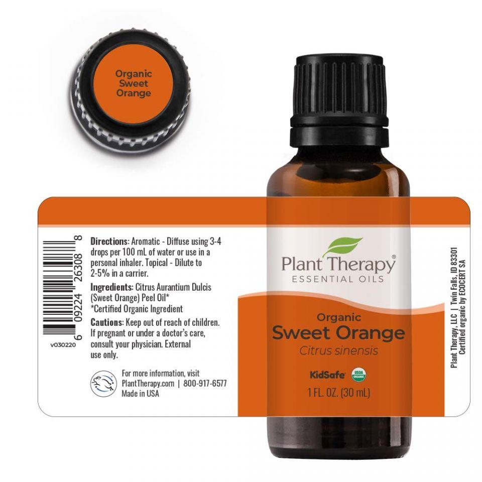 Plant Therapy Orange Sweet Organic Essential Oil - OilyPod