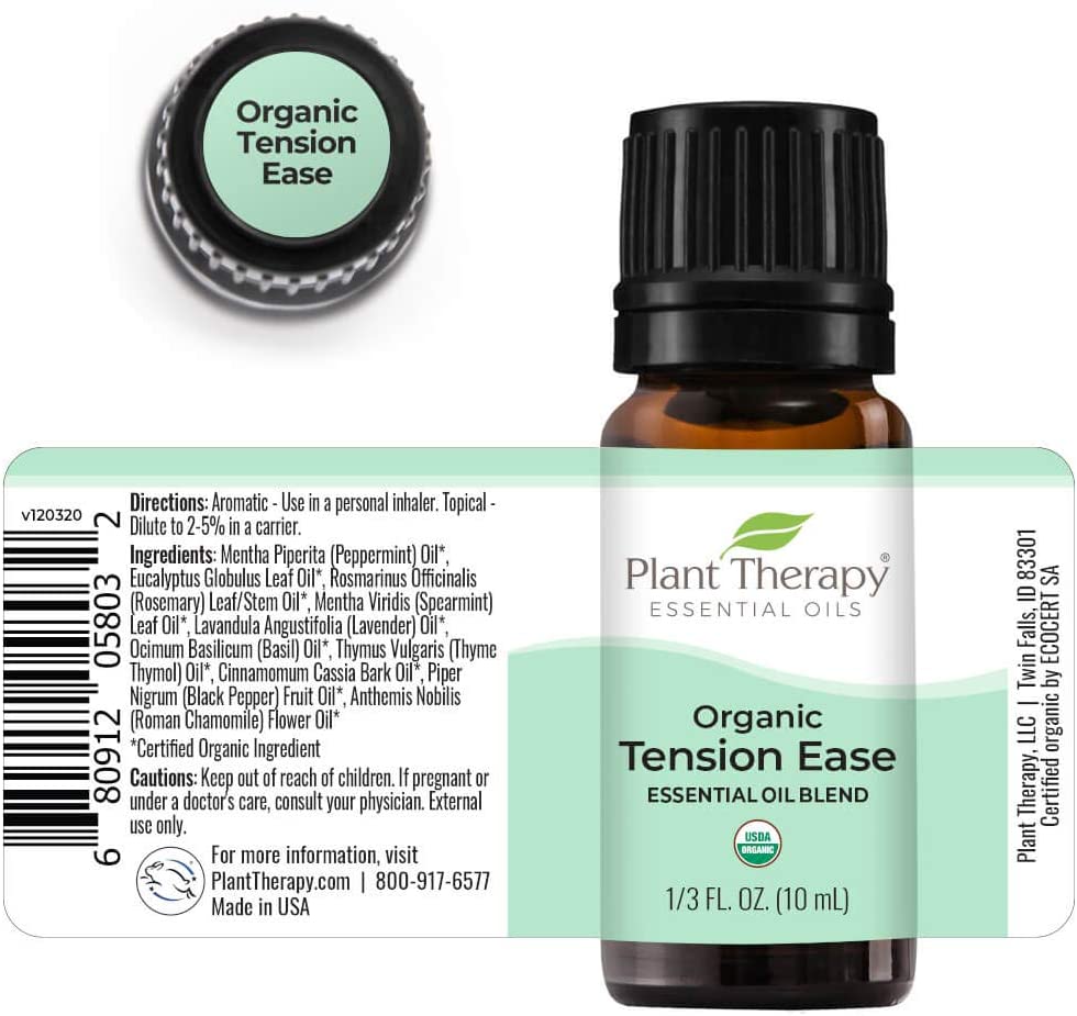 Plant Therapy Organic Tension Ease™ Essential Oil Blend - OilyPod