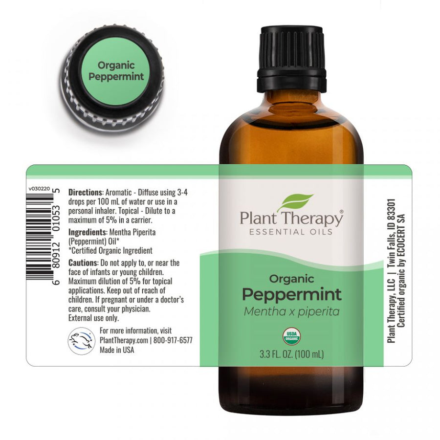 Plant Therapy Peppermint Organic Essential Oil - OilyPod