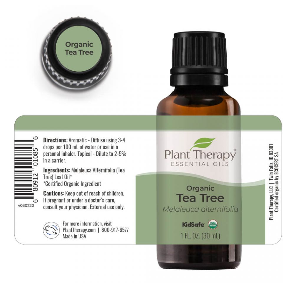Plant Therapy Tea Tree Organic Essential Oil - OilyPod