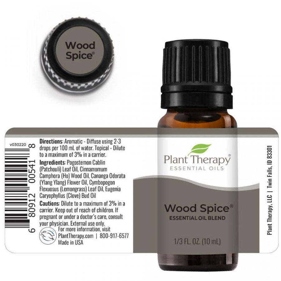 Plant Therapy Wood Spice Essential Oil Blend 10ml - OilyPod